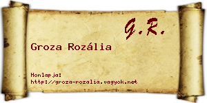 Groza Rozália névjegykártya