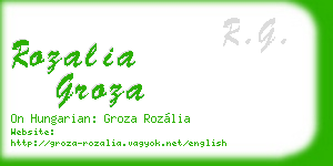 rozalia groza business card